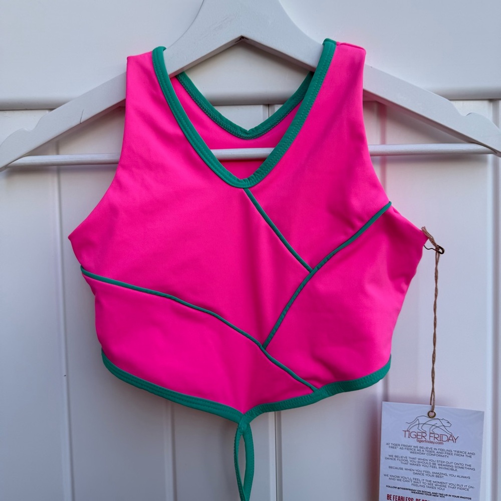 NWT Tiger Friday Dancewear Luna Crop Top Size CXL Color Hula - Picture 4 of 8